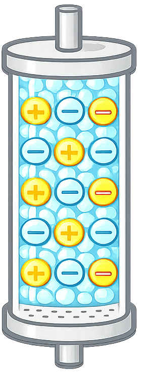 強塩基性樹脂カラム